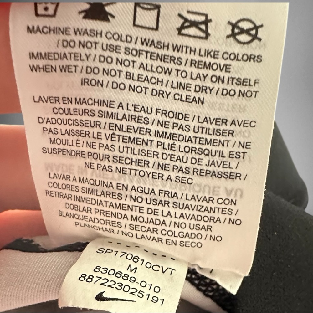 Nike Pro Womens Legging Sz M Monochrome black grey Patterned Leggings Dri-Fir - Picture 9 of 9